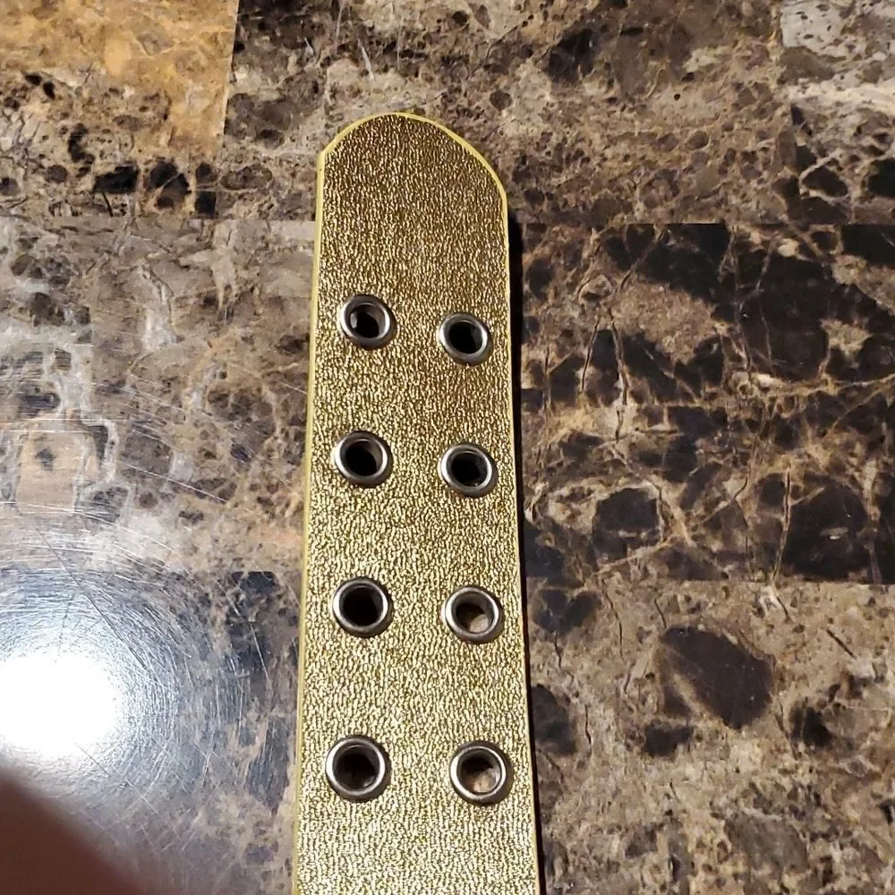 1.5 inch wide gold riveted belt